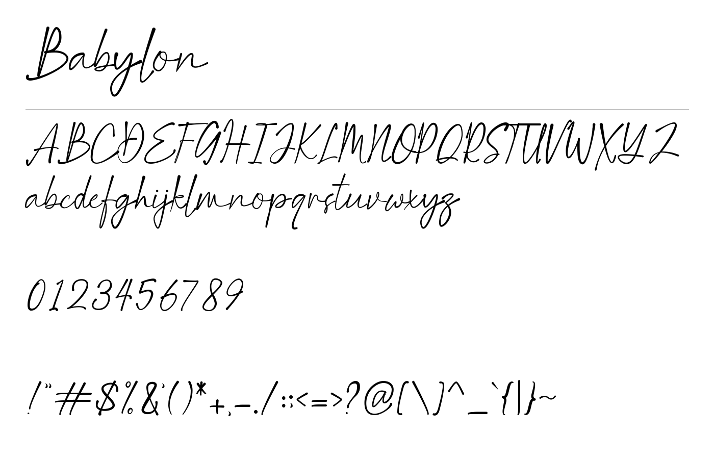 Babylon Font preview
