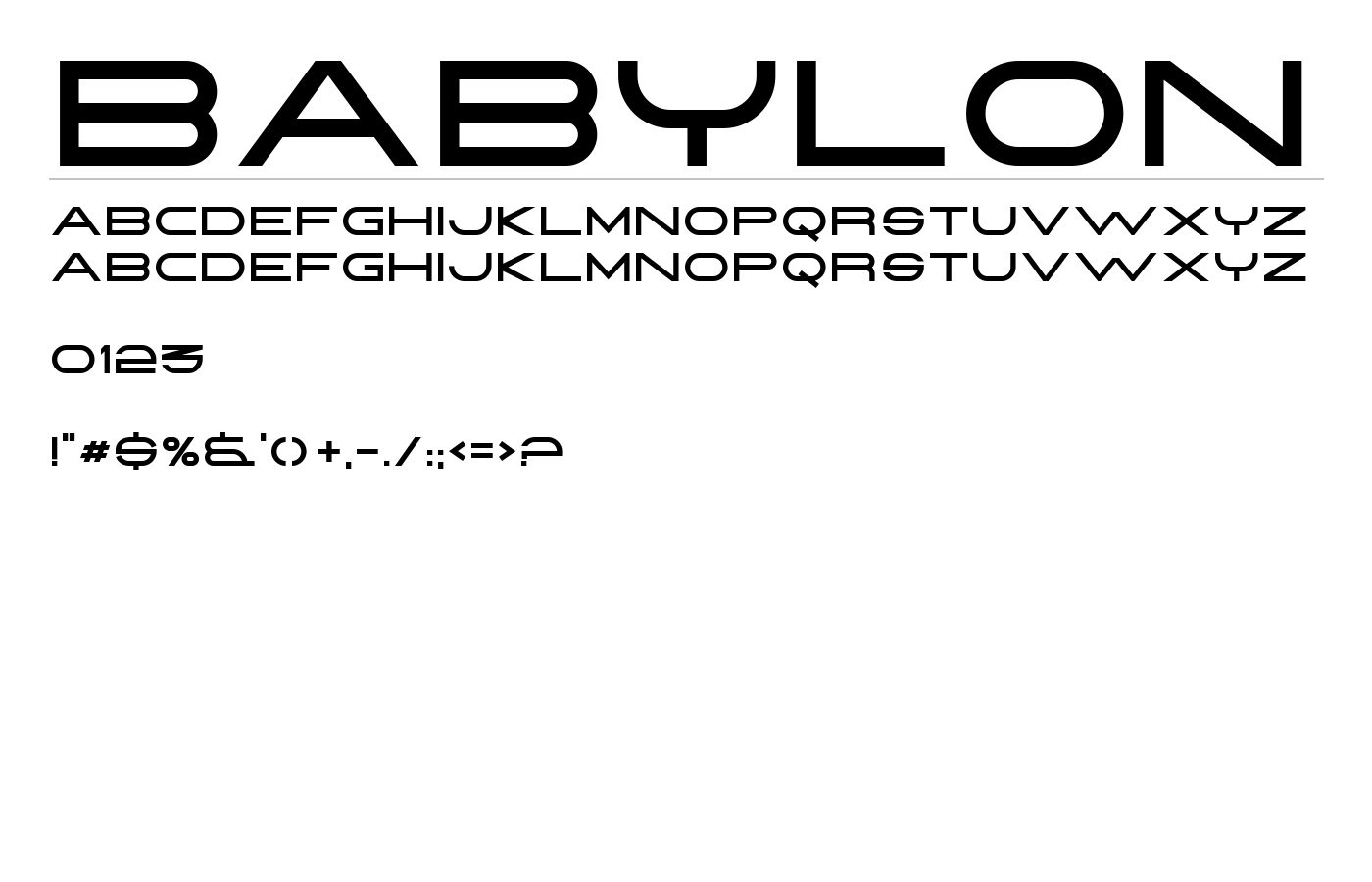 Babylon Font preview