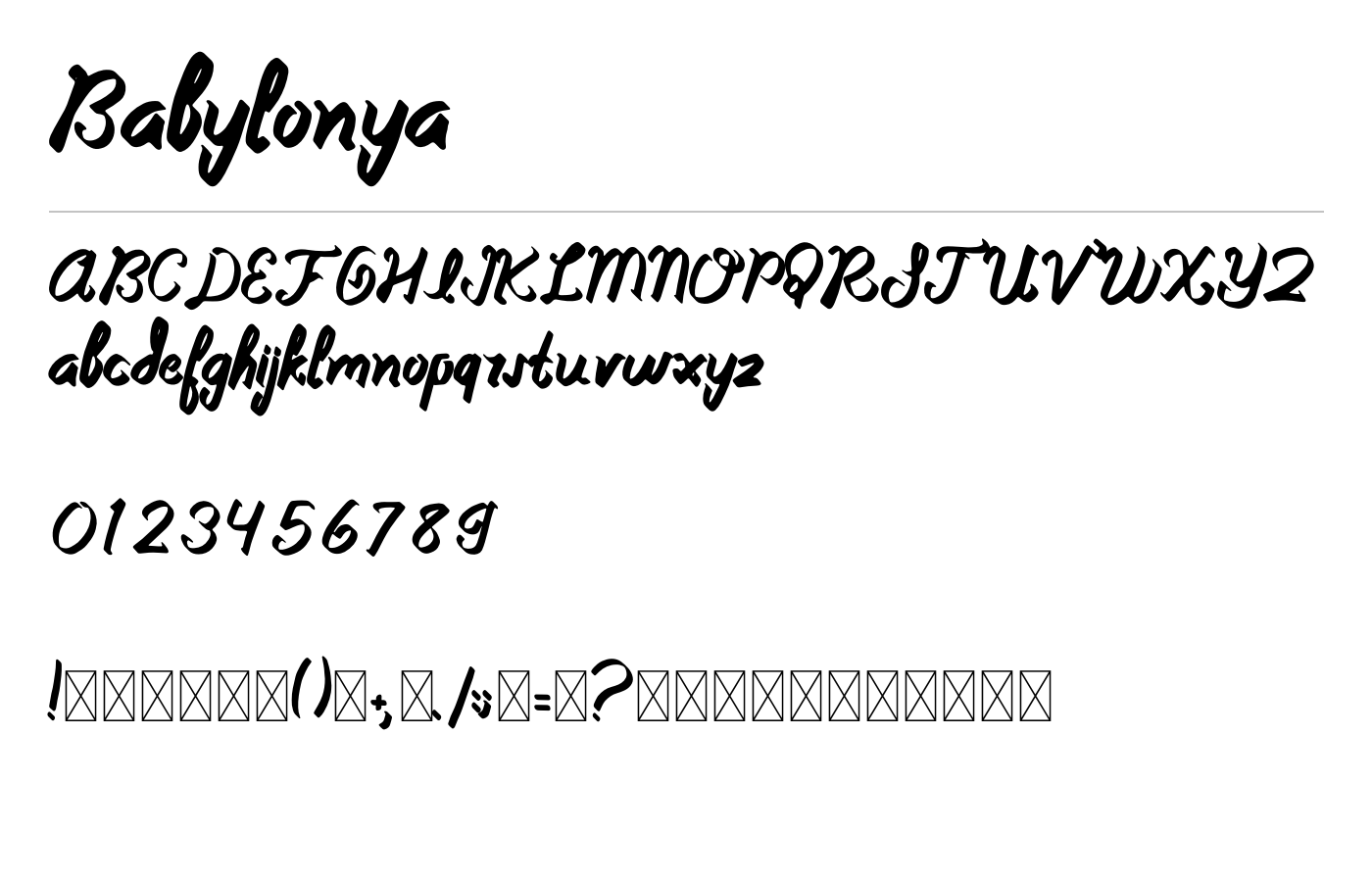 Babylonya Font preview