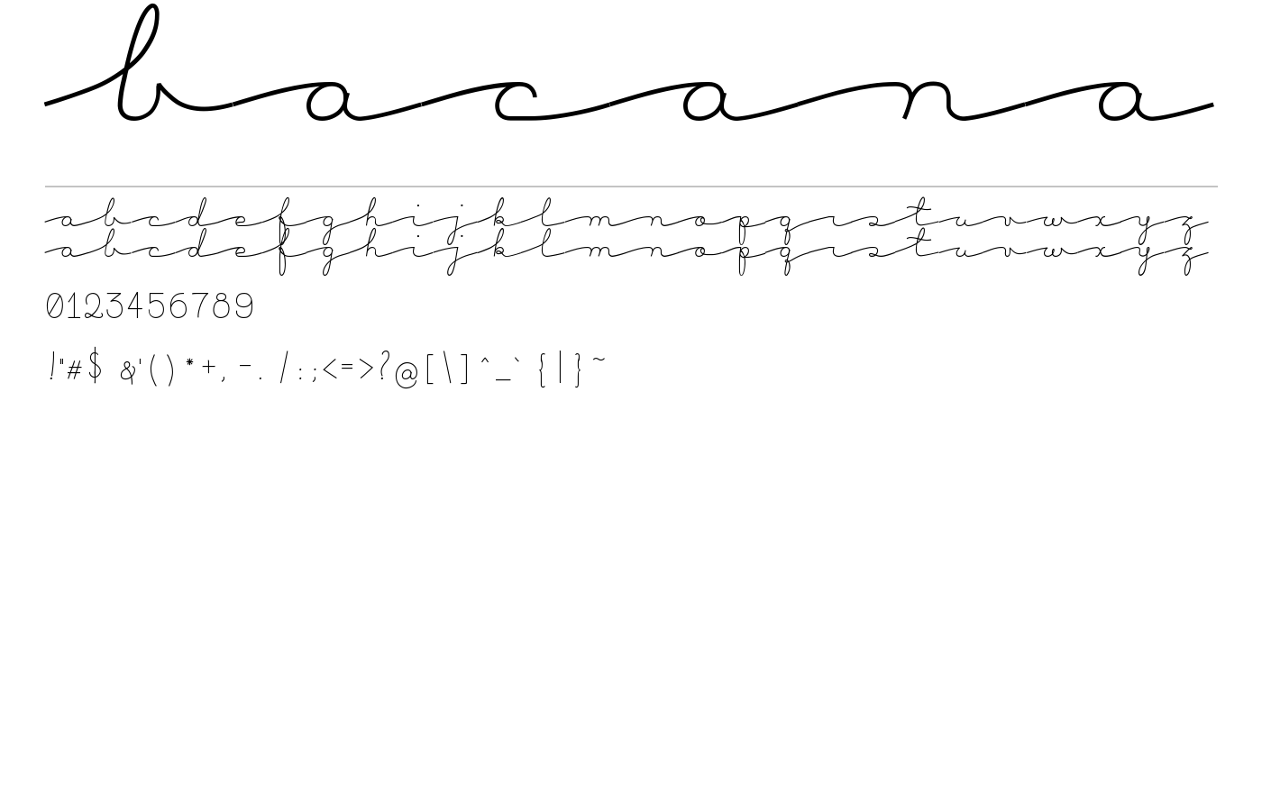 Bacana Font preview