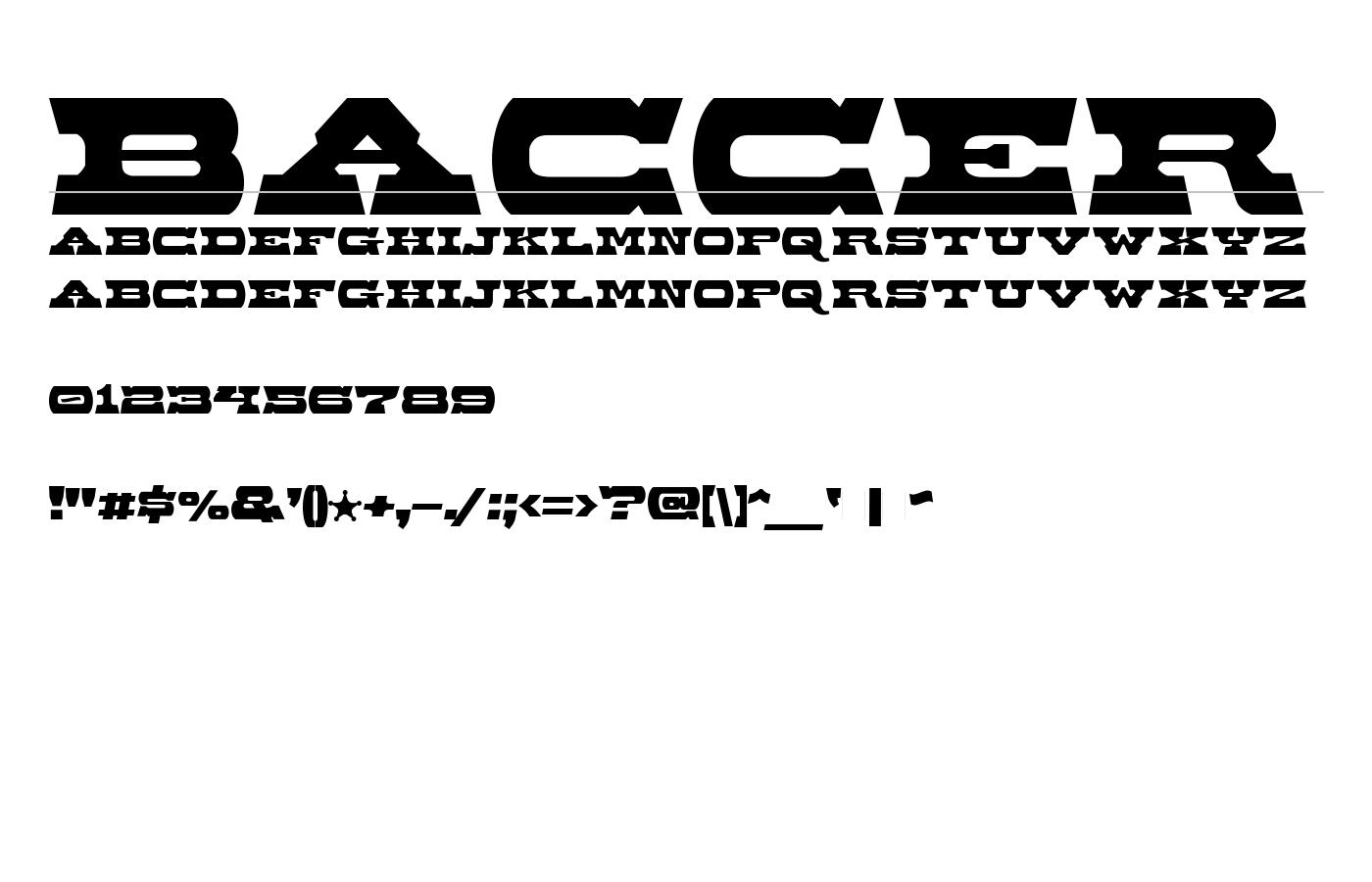 Baccer Font preview