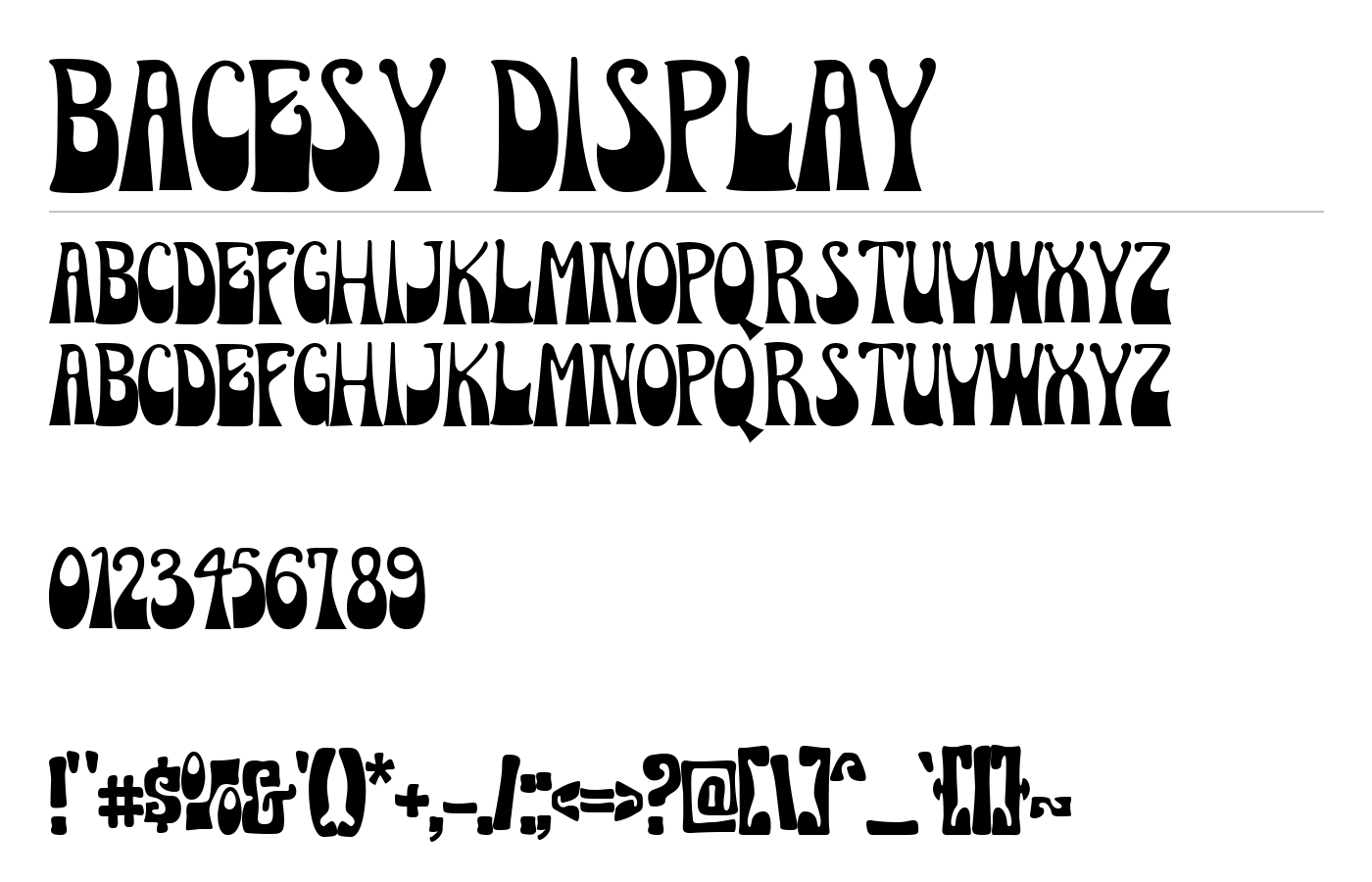 Bacesy Display Font preview