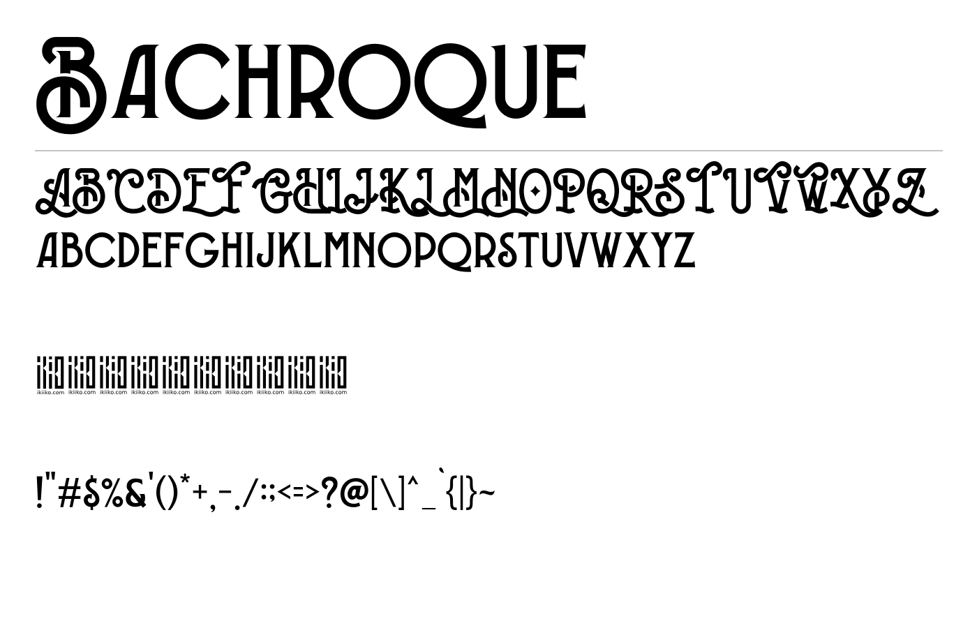 Bachroque Font preview