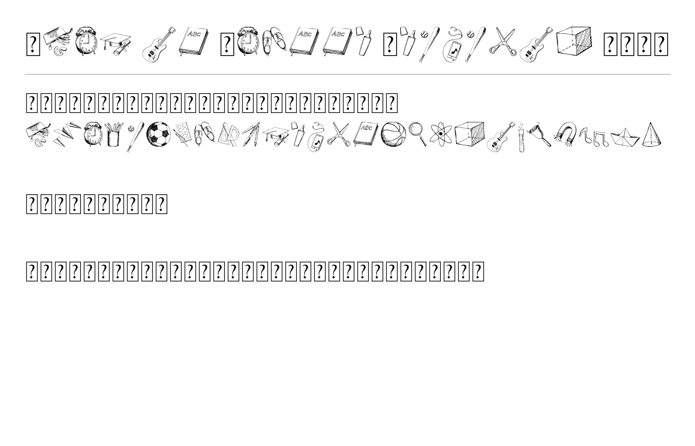 Back to School Elements DEMO Font preview