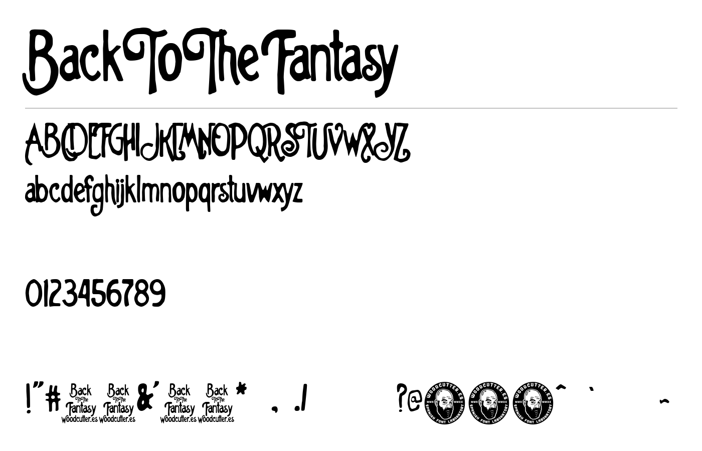 Back To The Fantasy Font preview