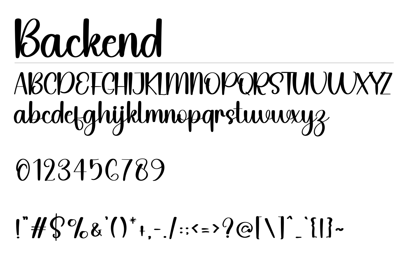Backend Font preview