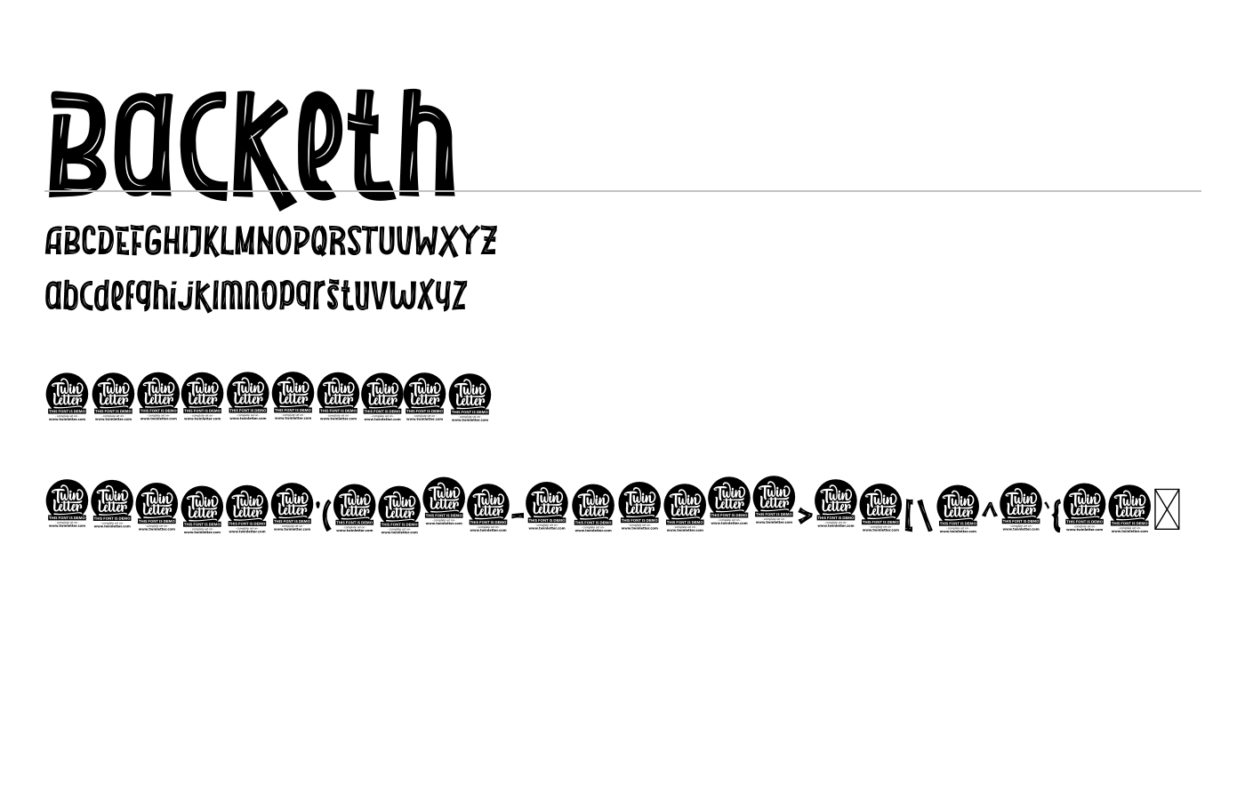Backeth Font preview