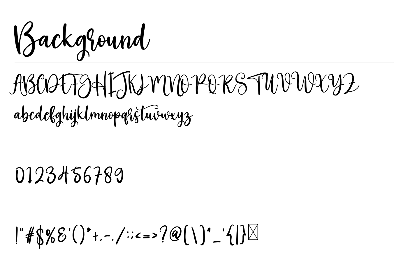 Background Font preview