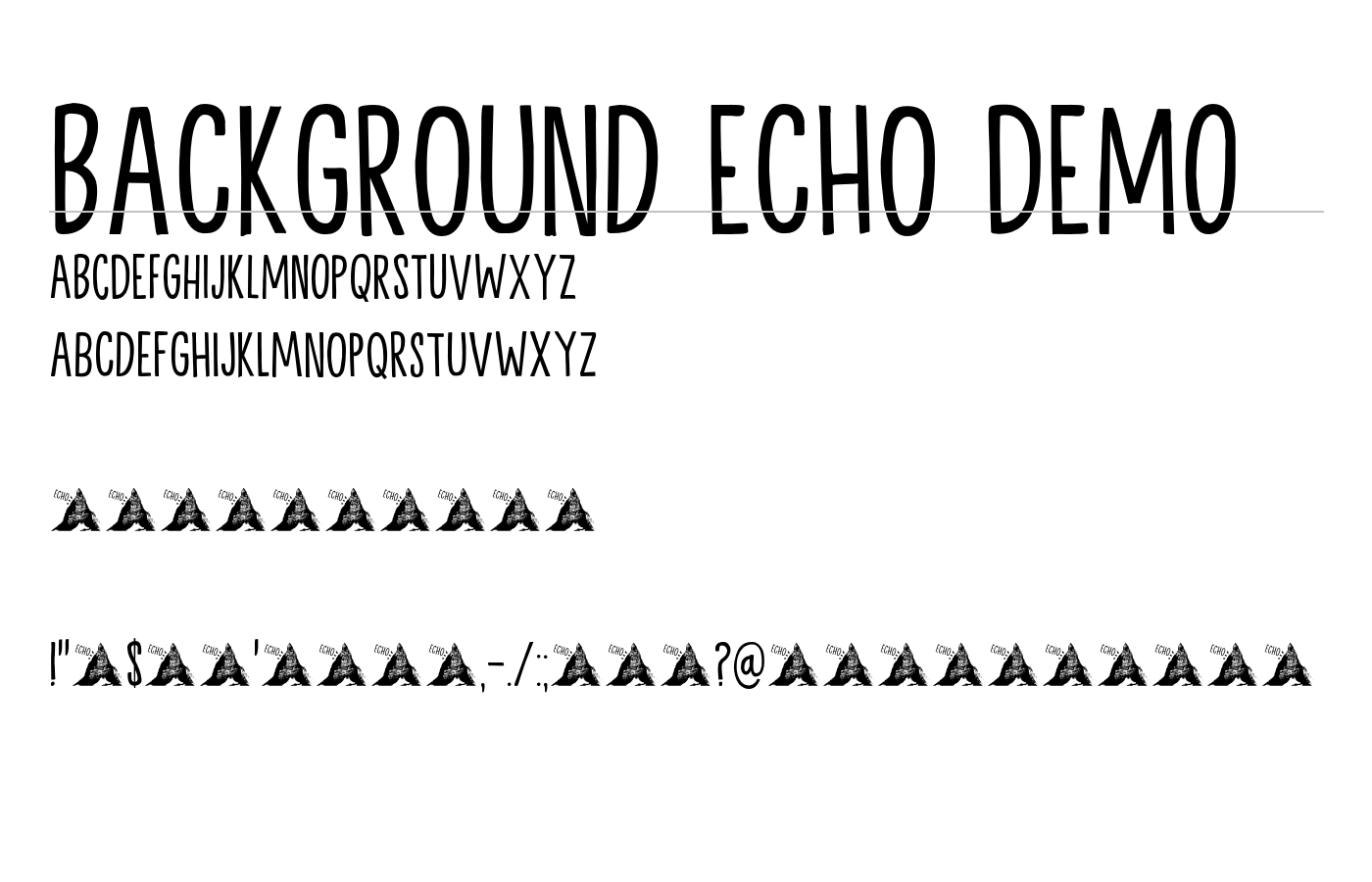 Background Echo DEMO Font preview