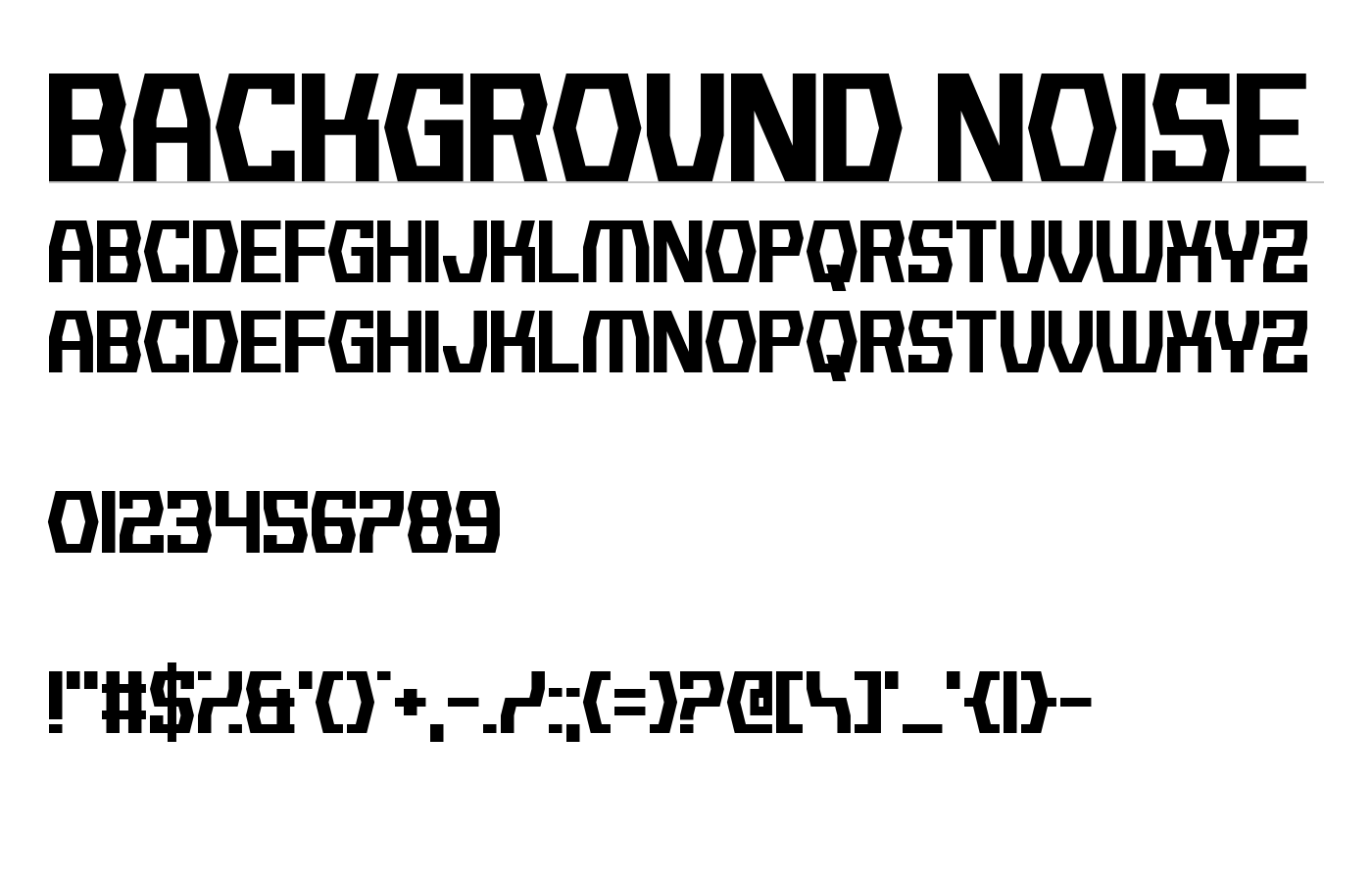 Background Noise Font preview