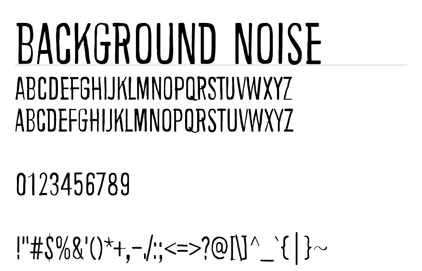 Background noise Font preview