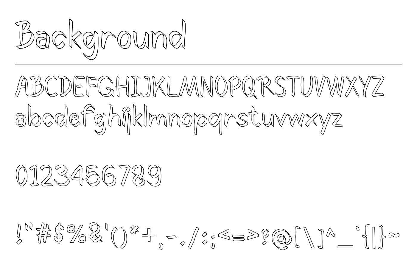 Background Font preview