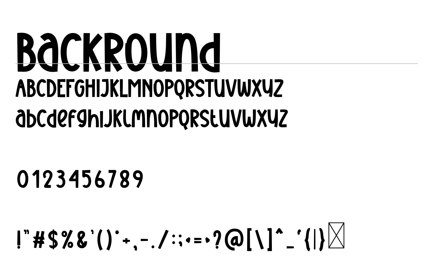Backround Font preview
