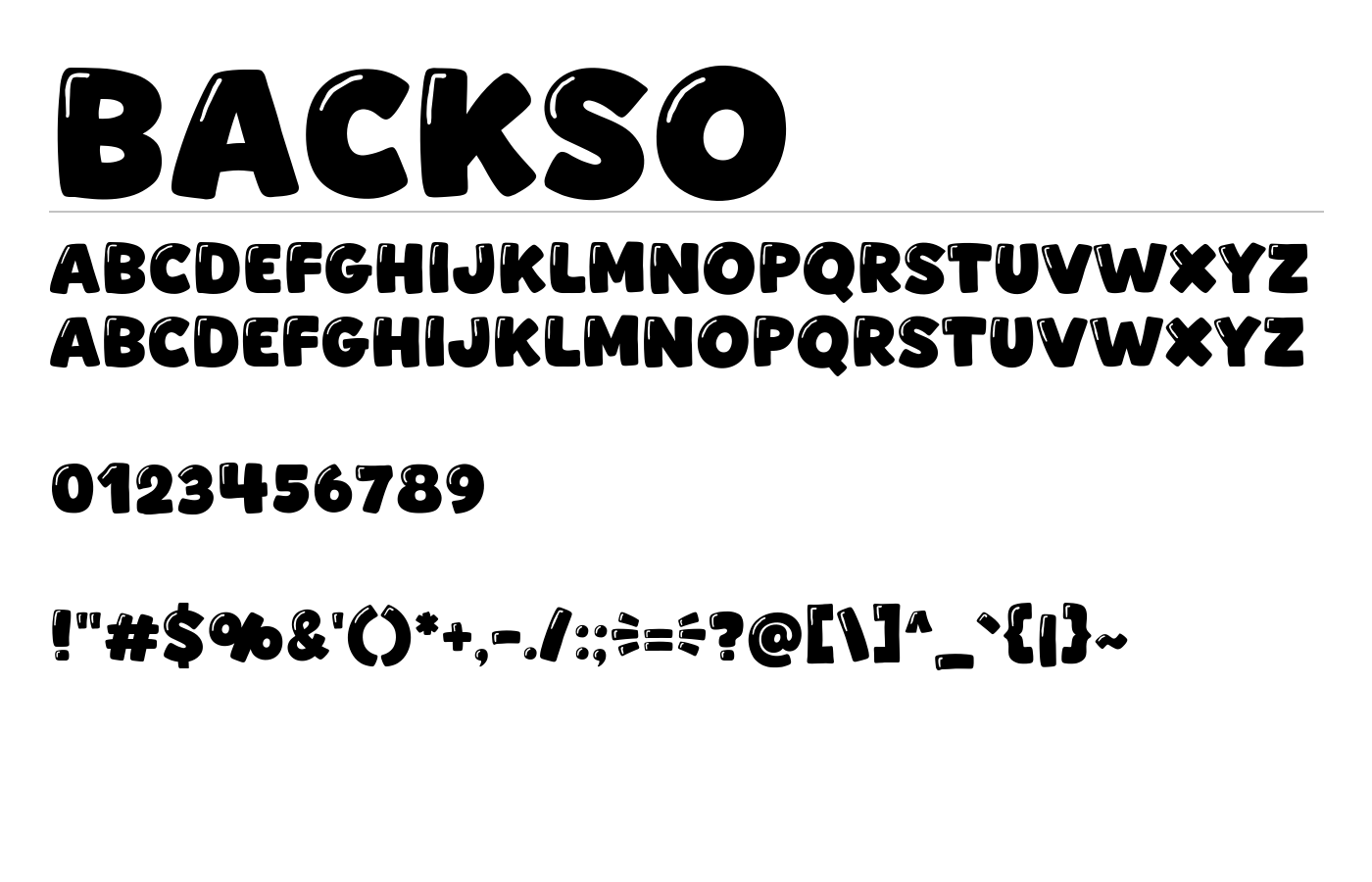 Backso Font preview
