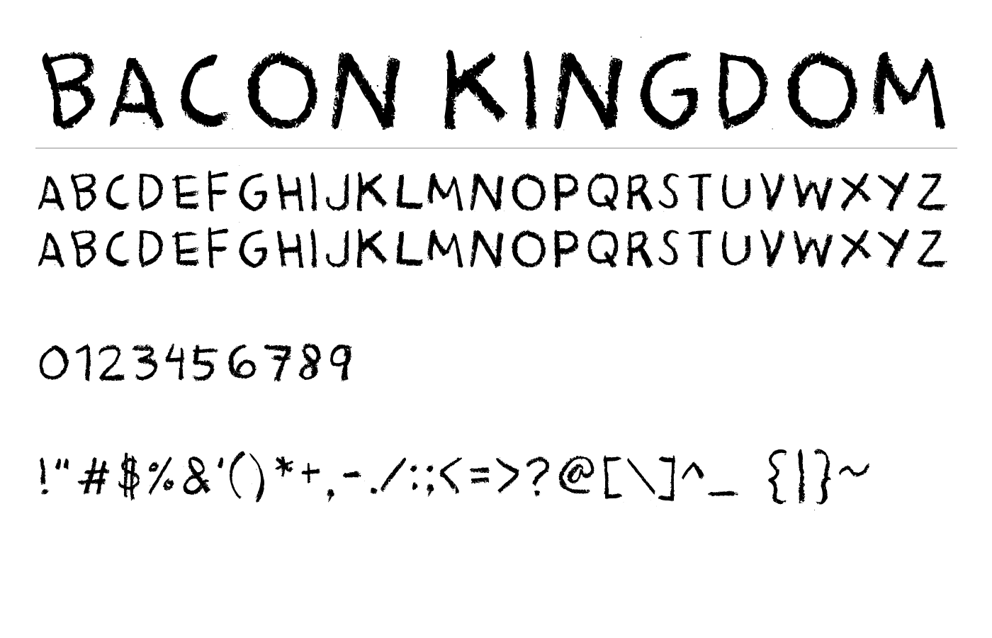 Bacon Kingdom Font preview