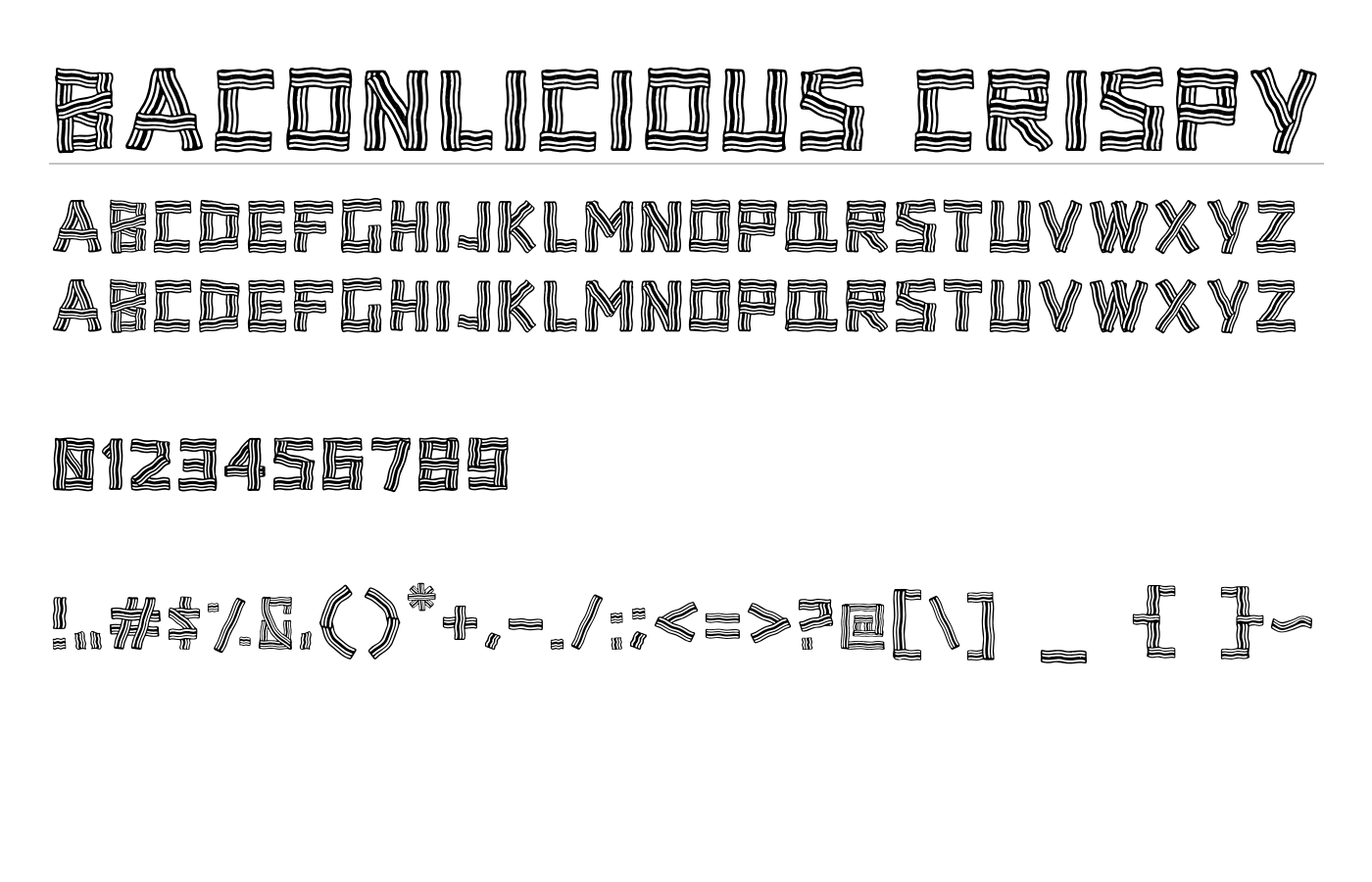 Baconlicious Font preview