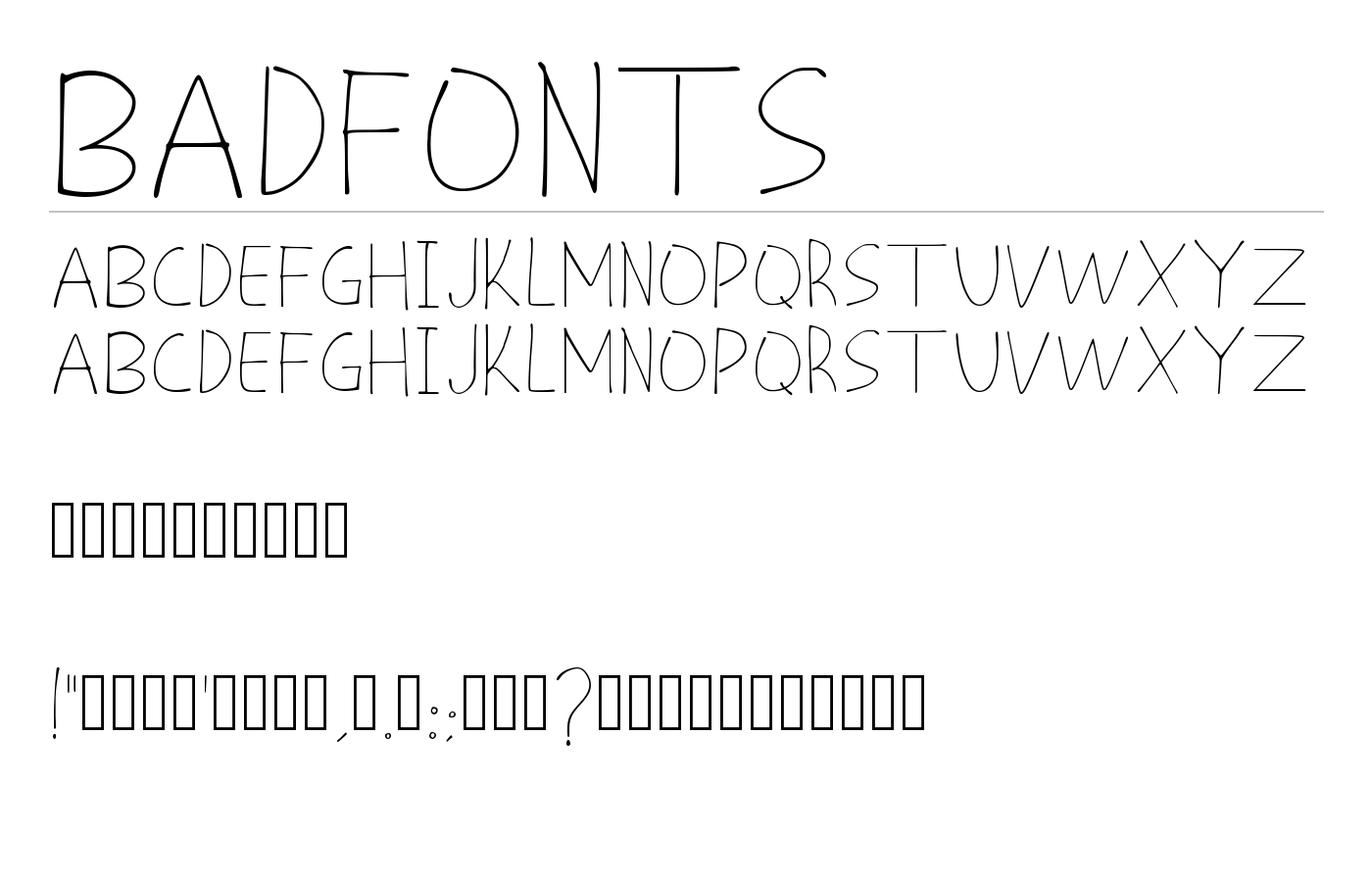 Badfonts Font preview