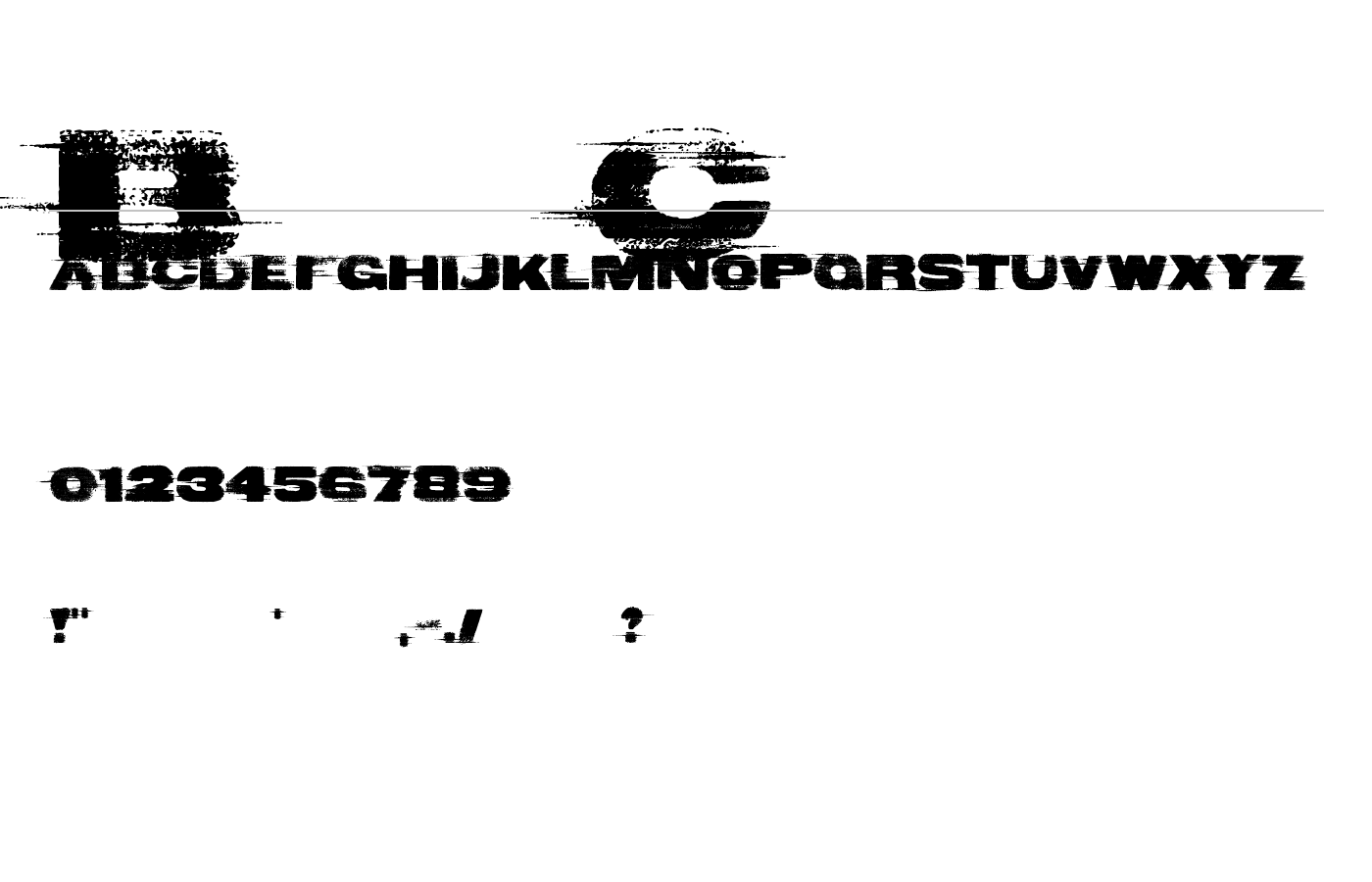 Bad Coma Font preview