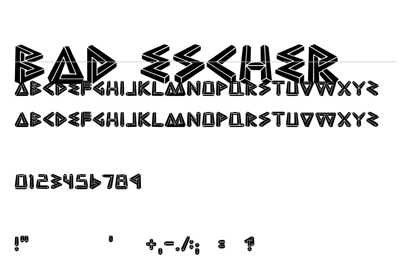 Bad Escher Font preview