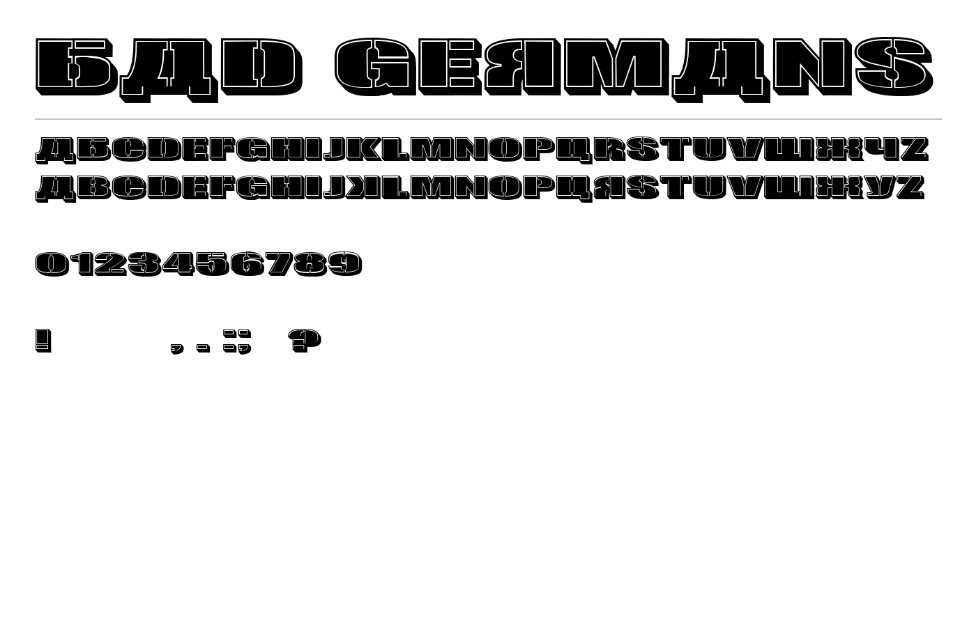 Bad Germans Font preview