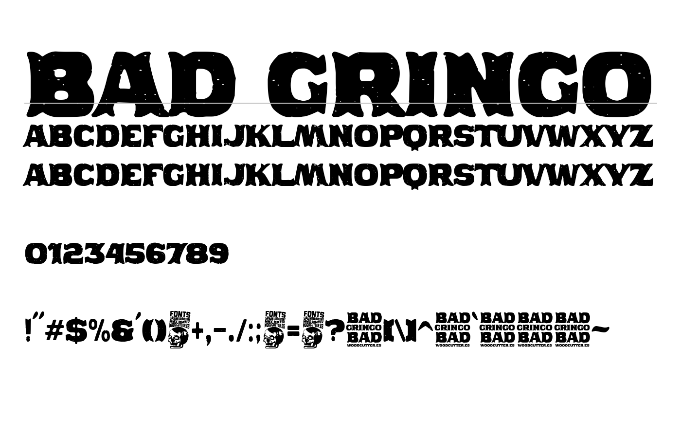 Bad Gringo Font preview