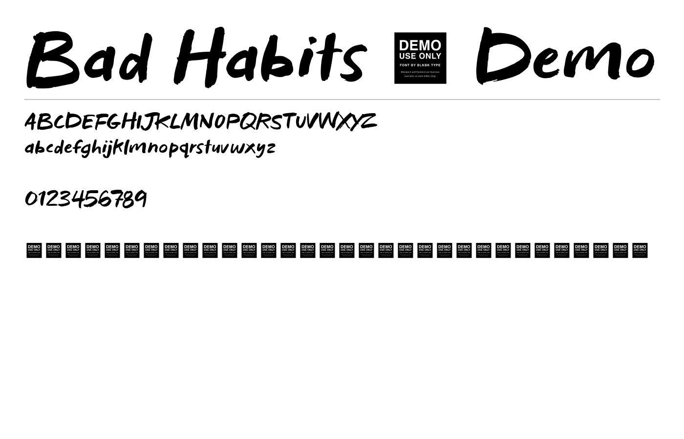 Bad Habits - Demo Font preview