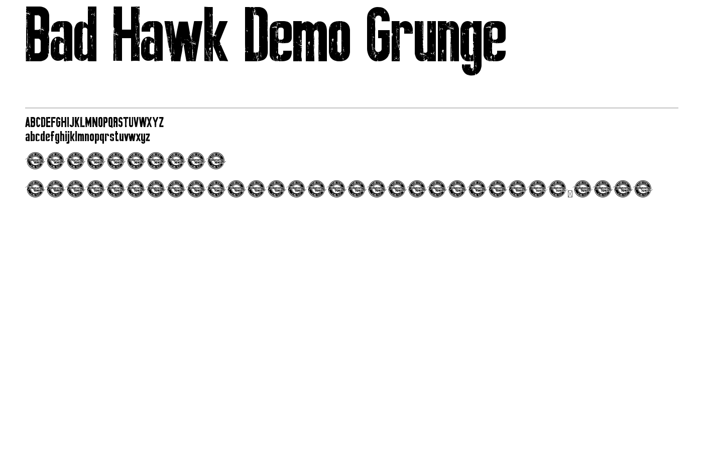 Bad Hawk Demo Font preview