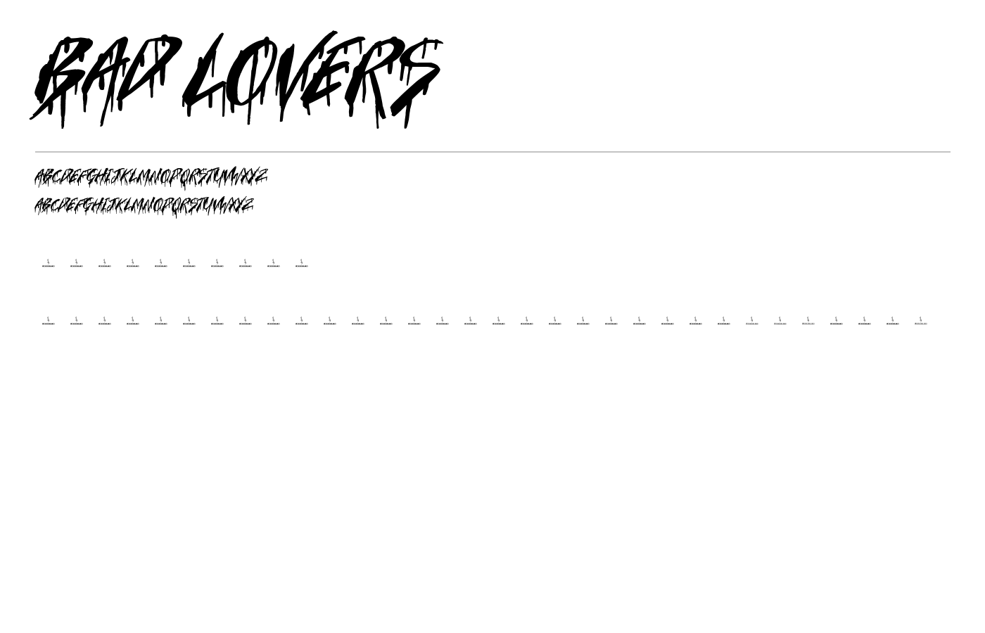 Bad Lovers Font preview