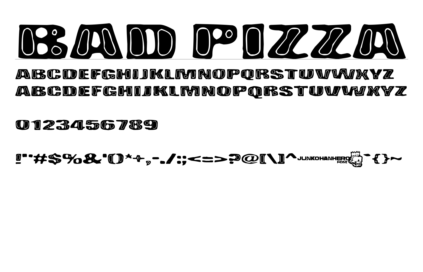 Bad Pizza Font preview