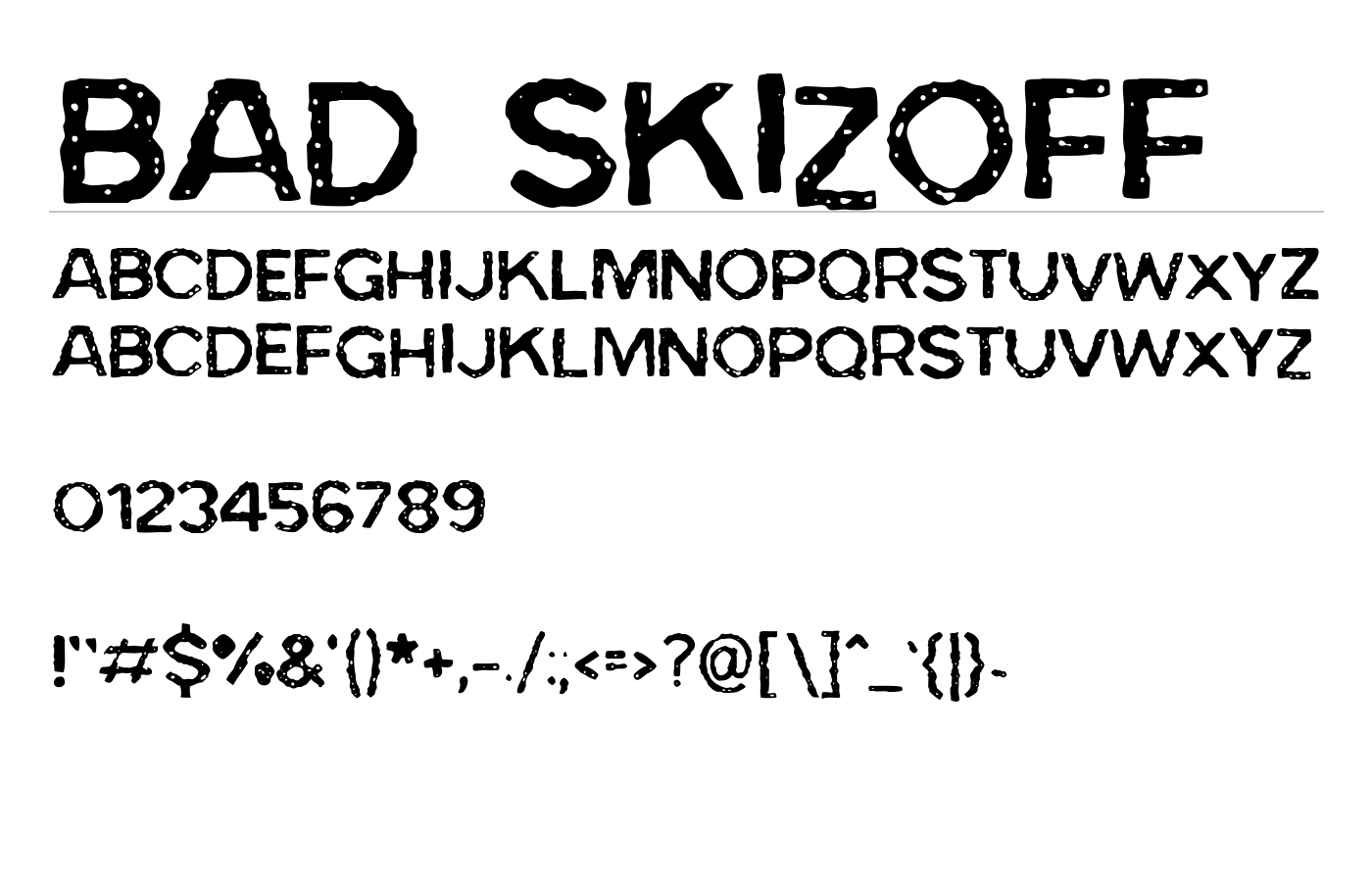 Bad Skizoff Font preview