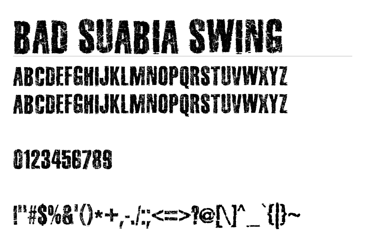 Bad Suabia Swing Font preview