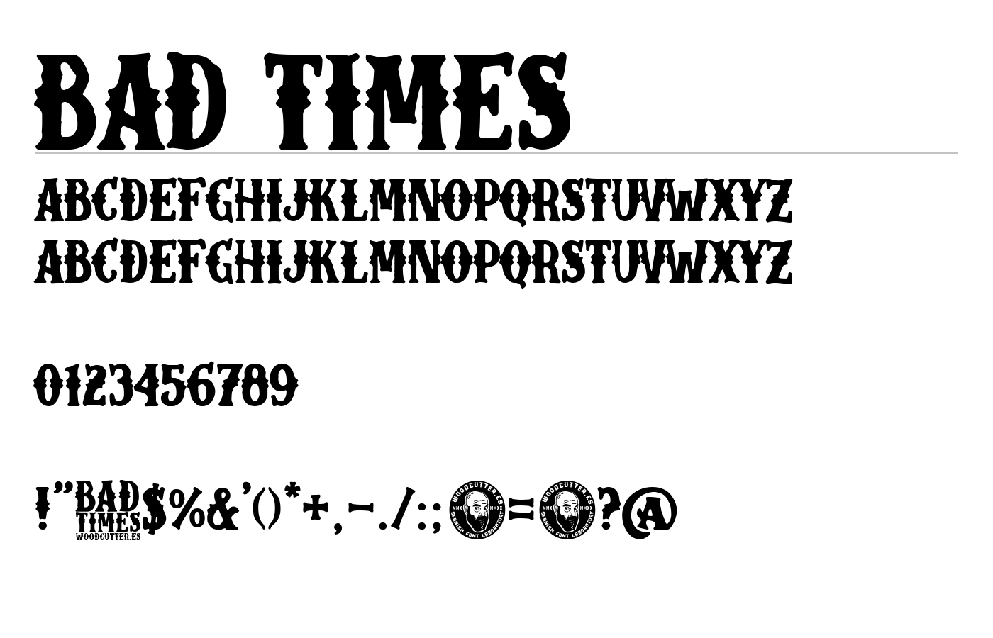 Bad Times Font preview