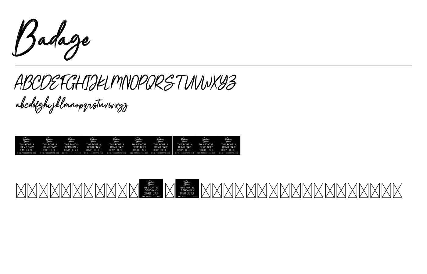 Badage Font preview