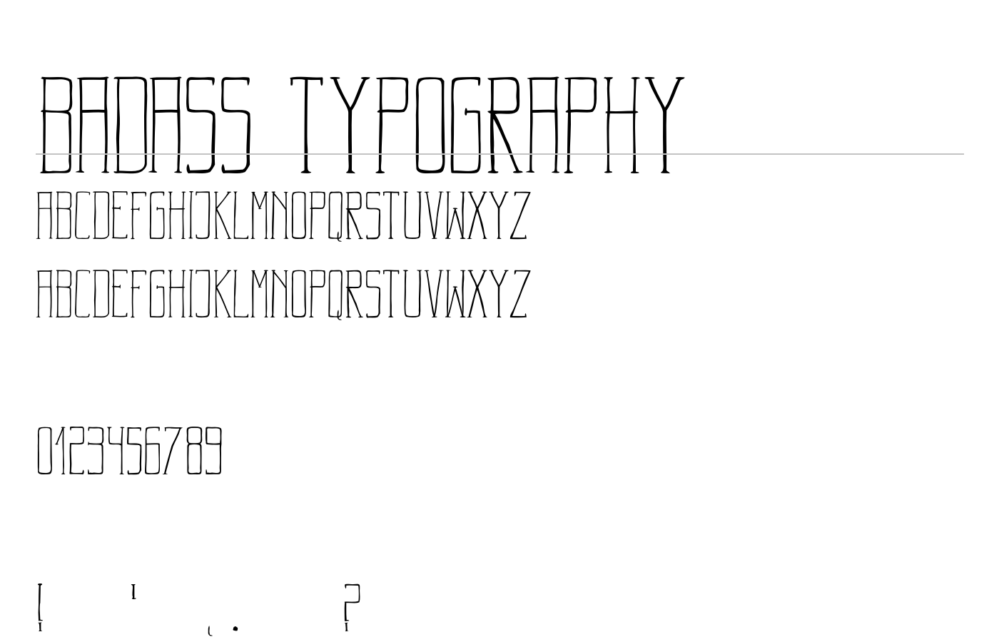 Badass Typography Font preview