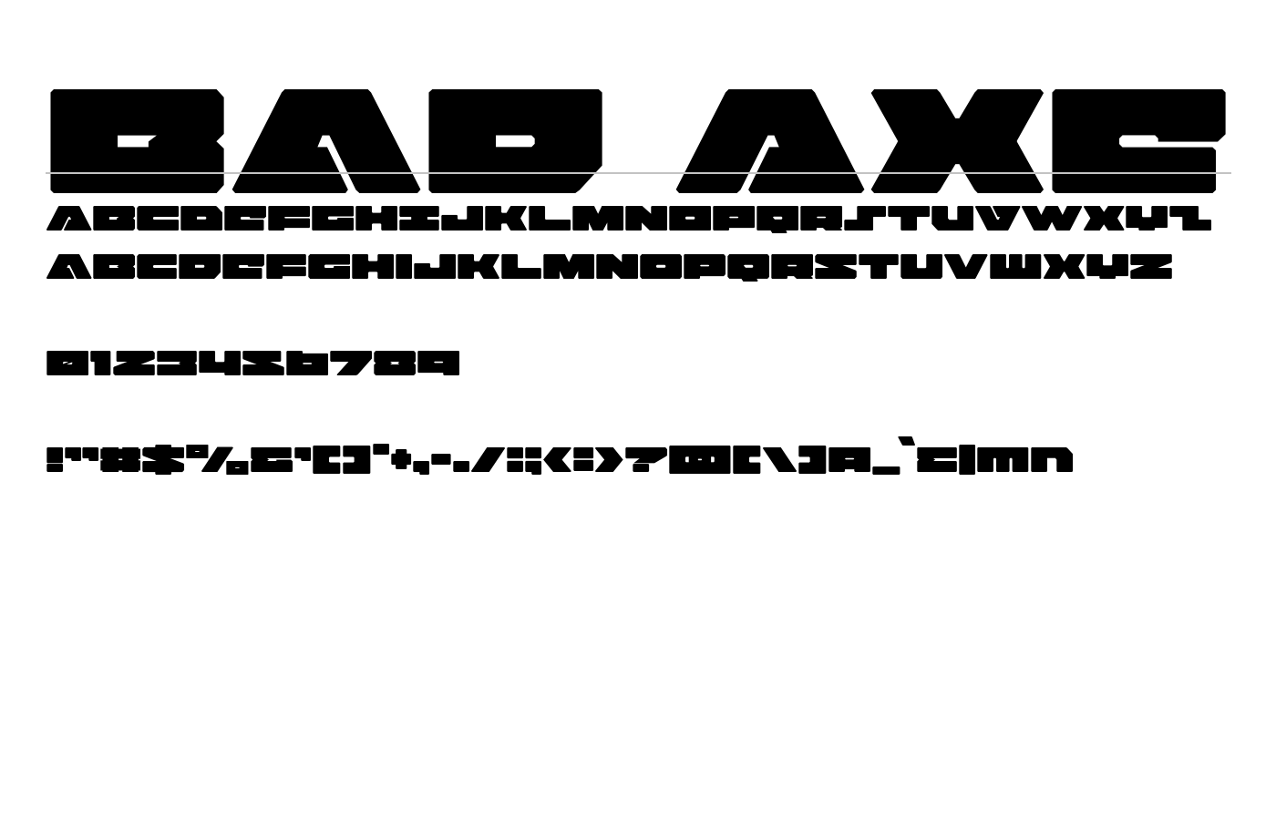 Bad Axe Font preview