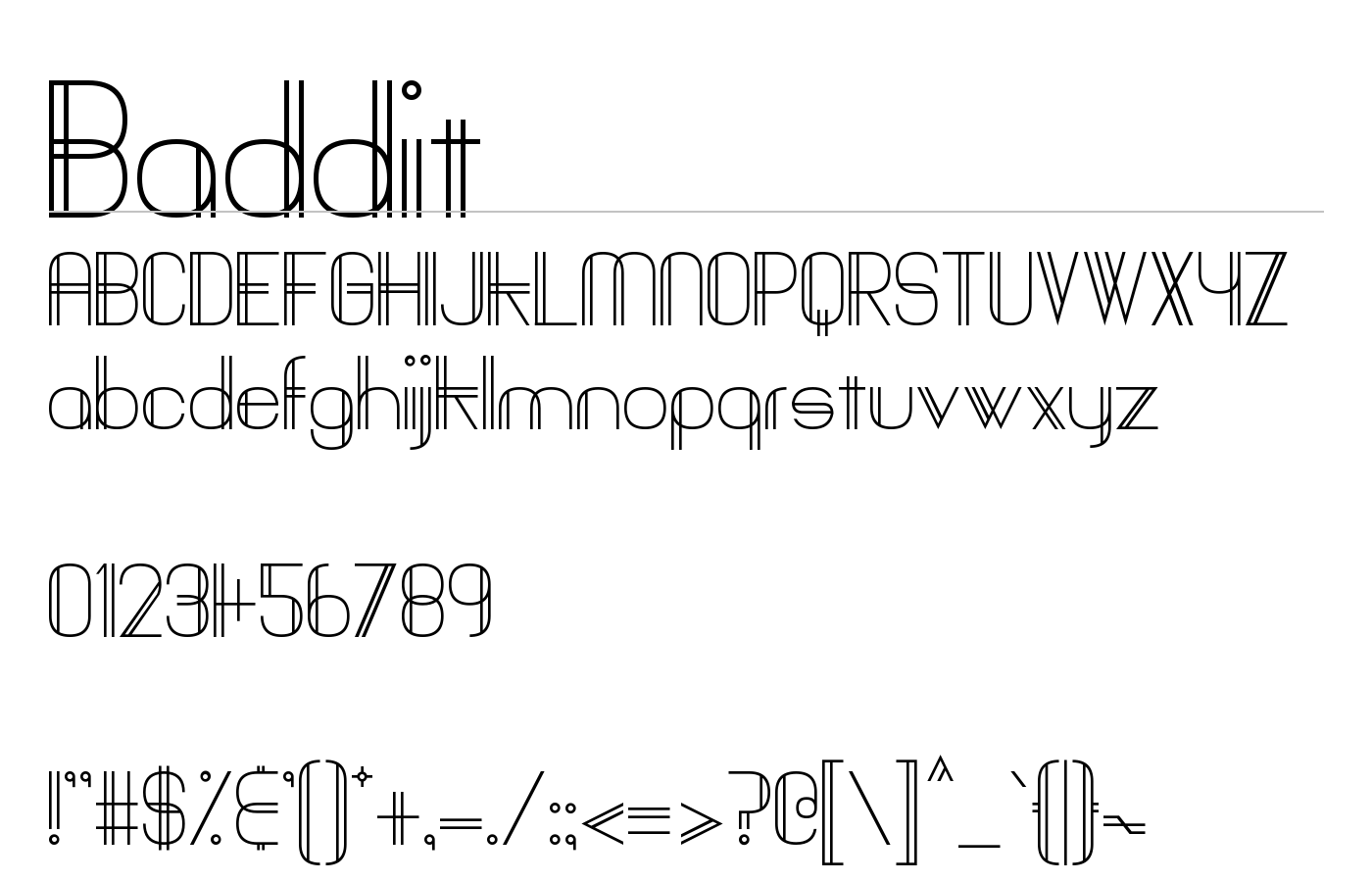 Baddit Font preview