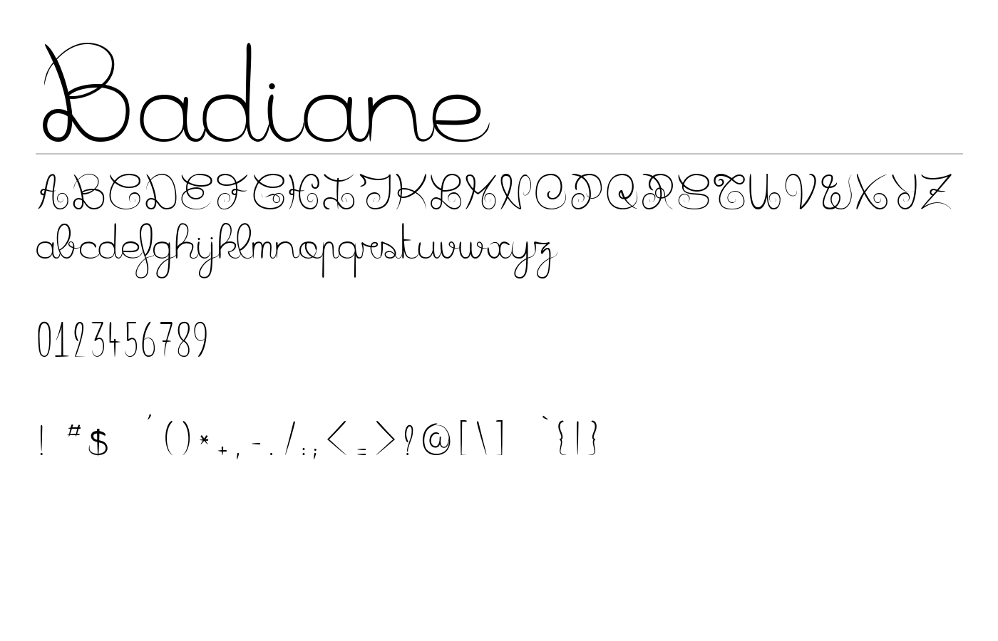 Badiane Font preview