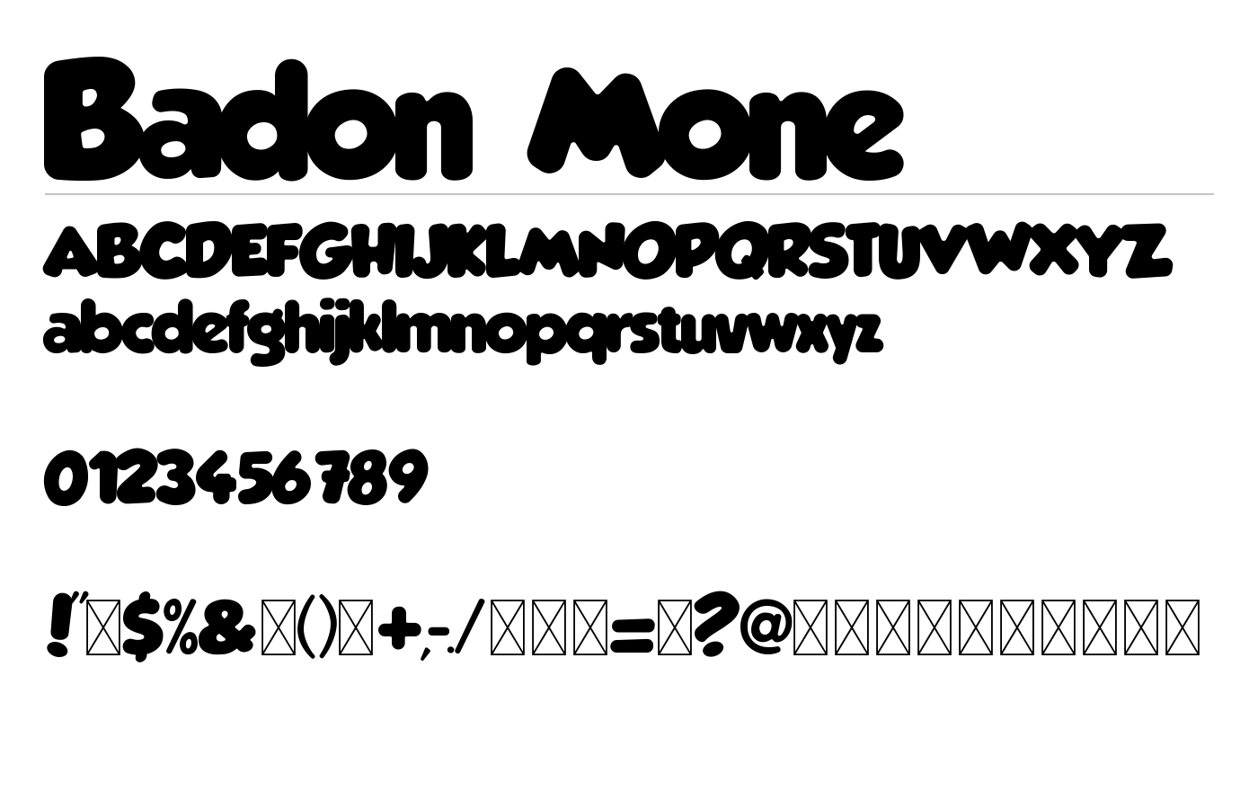 Badon Mone Font preview