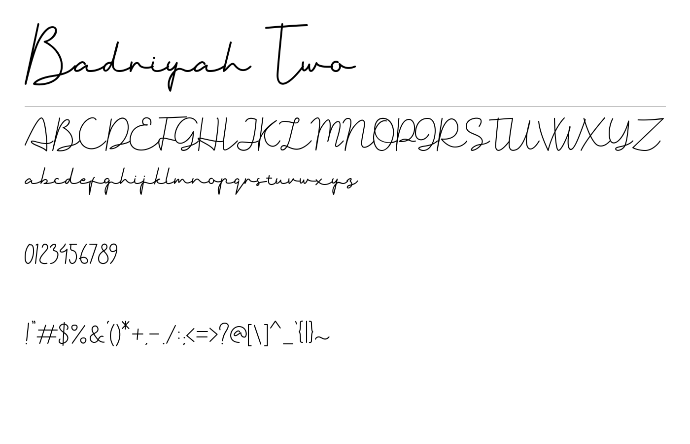 Badriyah Two Font preview