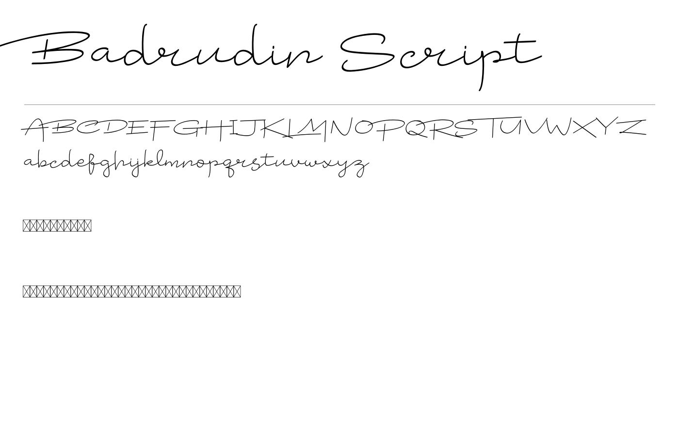 Badrudin Font preview