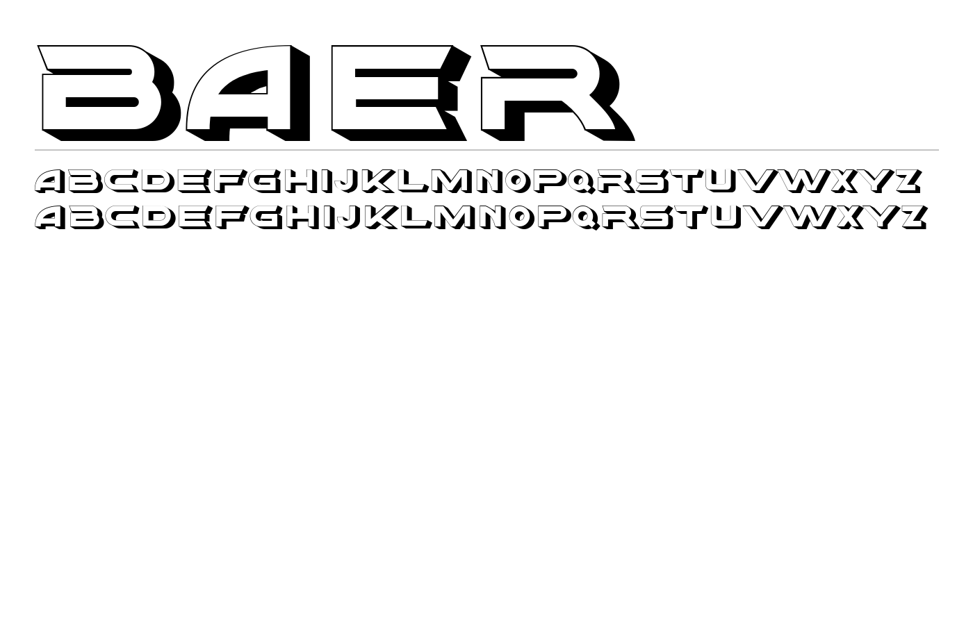 Baer Font preview