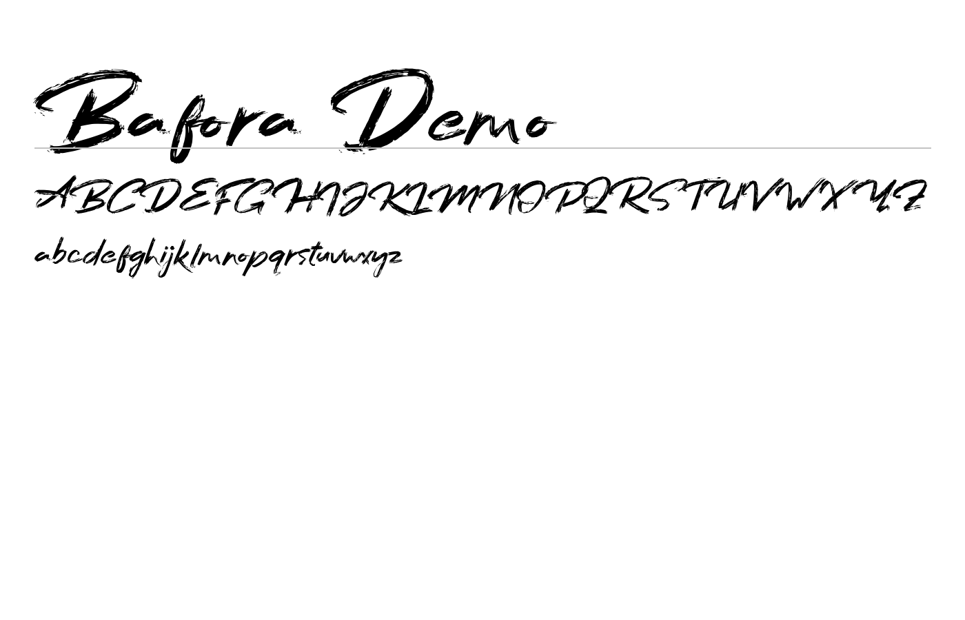 Bafora Demo Font preview
