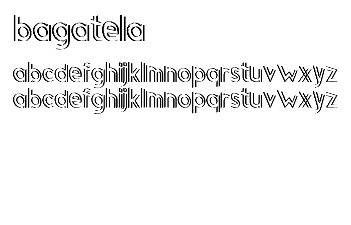 Bagatela Font preview