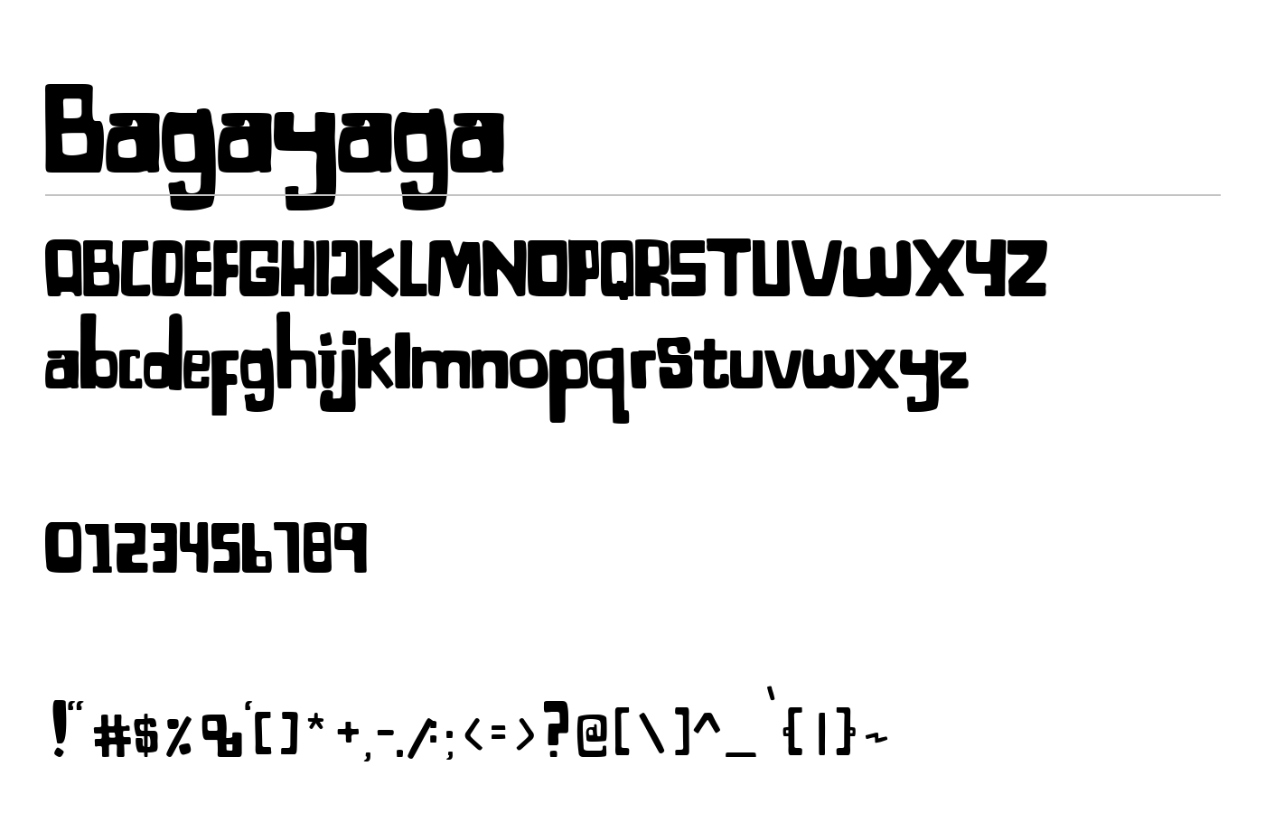 Bagayaga Font preview