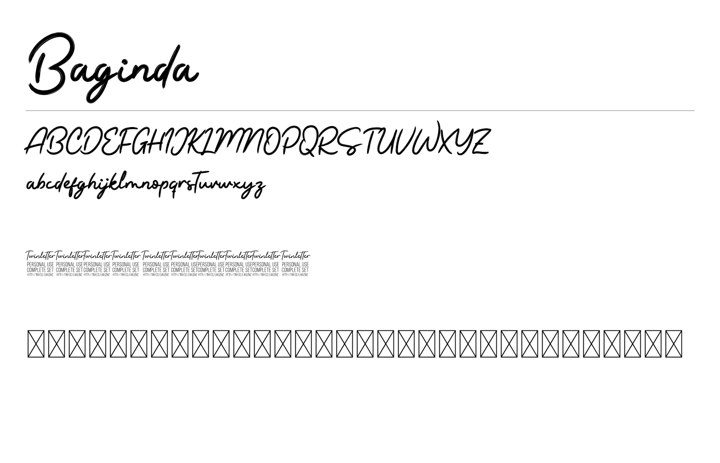 Baginda Font preview
