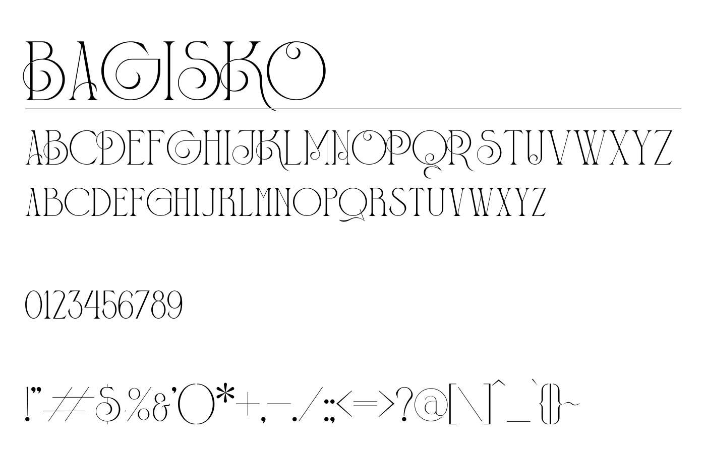 Bagisko Font preview
