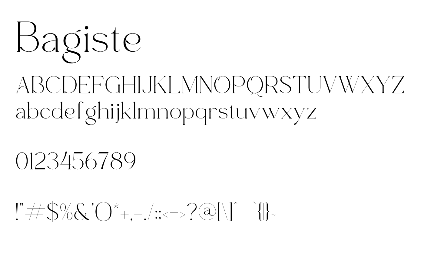 Bagiste Font preview