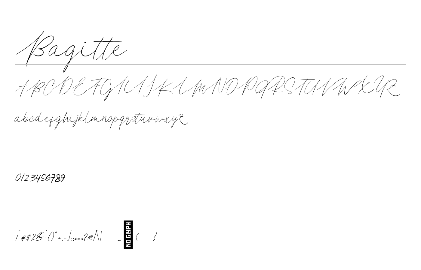Bagitte Font preview
