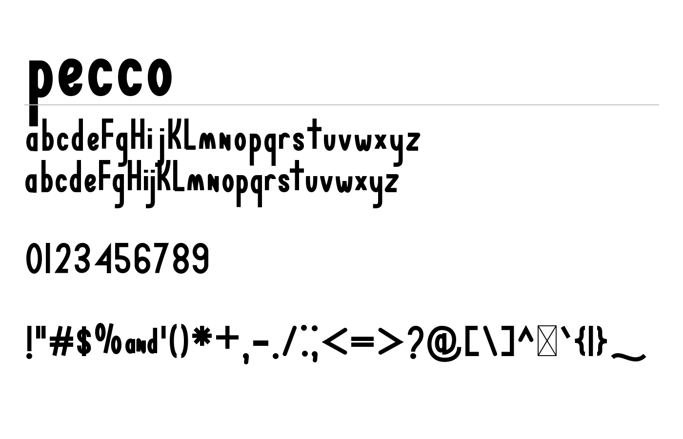 Pecco Font preview