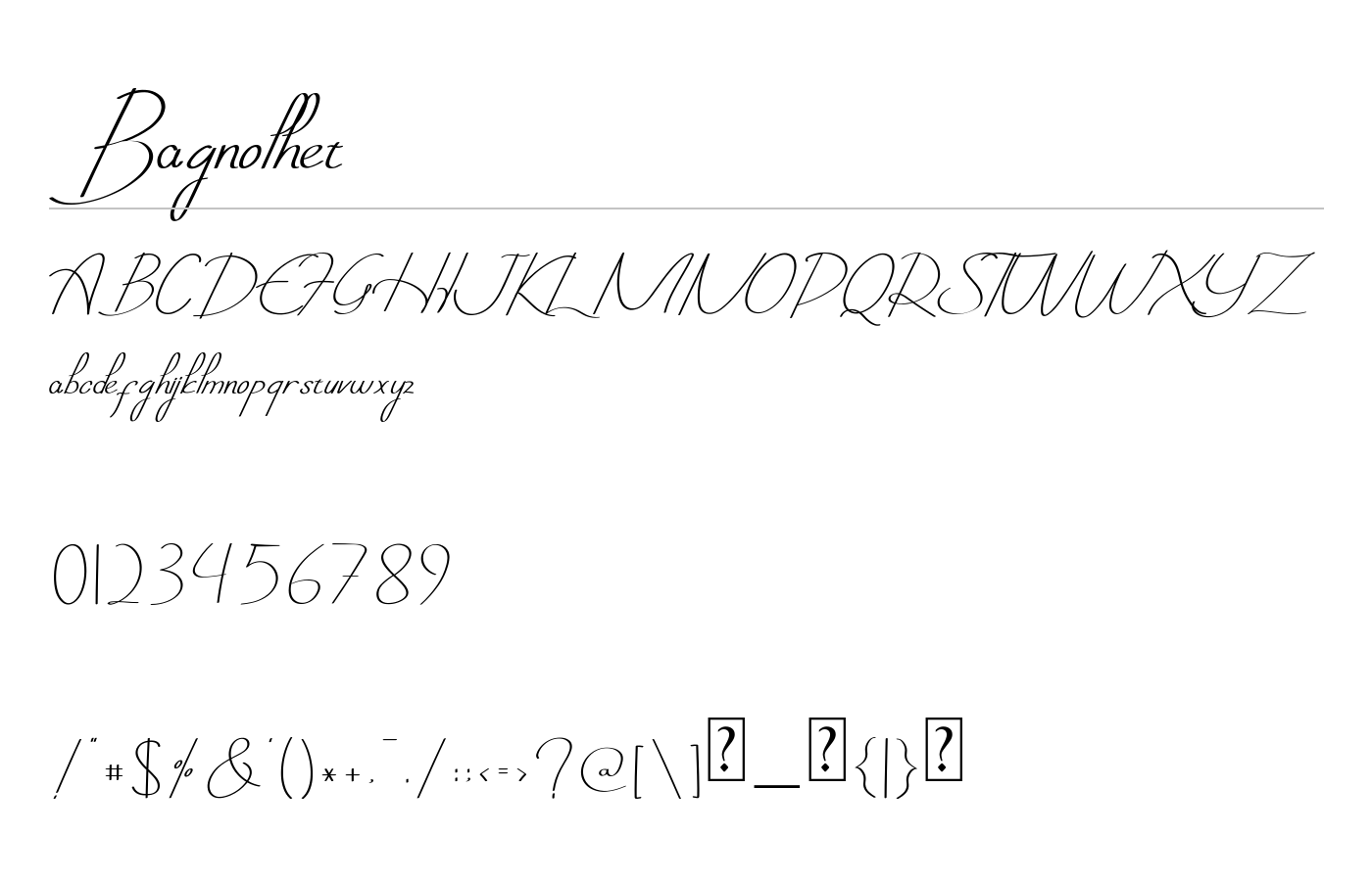 Bagnolhet Font preview